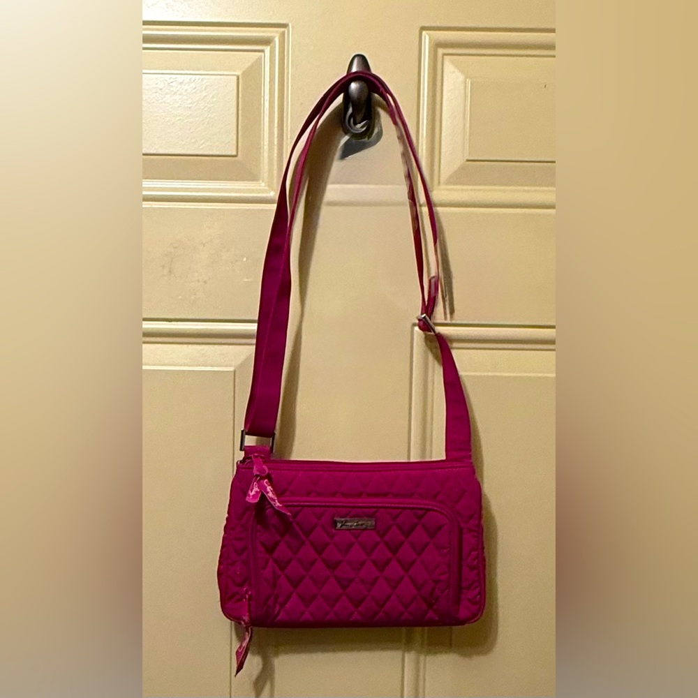 Vera Bradley Quilted Crossbody Bag in Magenta